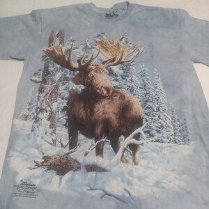 The Mountain Men's Gardner Find 7 Moose Tie Dye SS T Shirt Size M